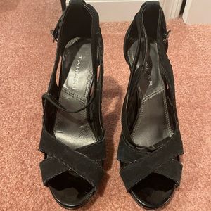 Black Tahari Suede Heels